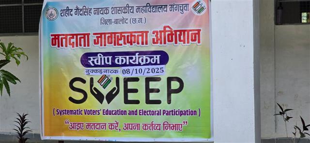 SWEEP कार्यक्रम के अंतर्गत मतदाता जागरूकता अभियान के तहत नुक्कड़ नाटक 